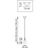 Люстра LIGHTSTAR COLORE 805110 LED 1х4W LM 3000K золото/прозрачный