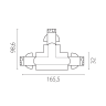 Соединение правое LIGHTSTAR 504136-FRPSR QUATTRO тройное перекидное с подводом питания к треку 5040xx-(F)/(R) БЕЛЫЙ